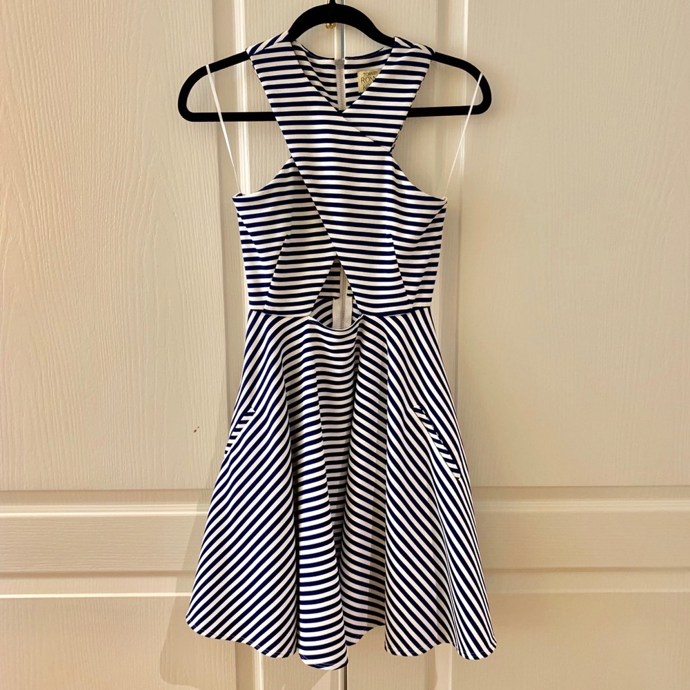 Torn by Ronny Kobo stripes dress size Xs